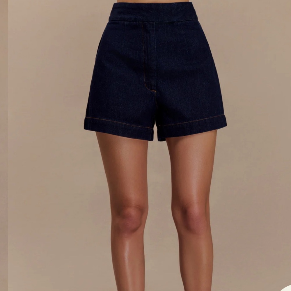 Meshki Abel Denim short in Indigo Blue